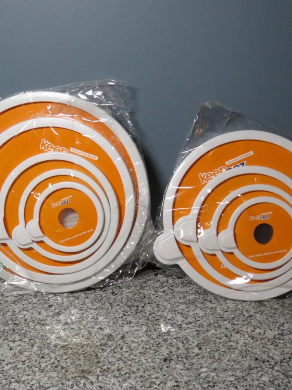 Keepeez Universal Airtight Vacuum Seal Lids 9 Piece Set New In Box